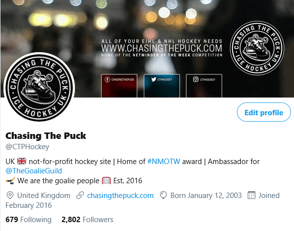 Social Media Branding for Chasing The Puck - image 2 - student project