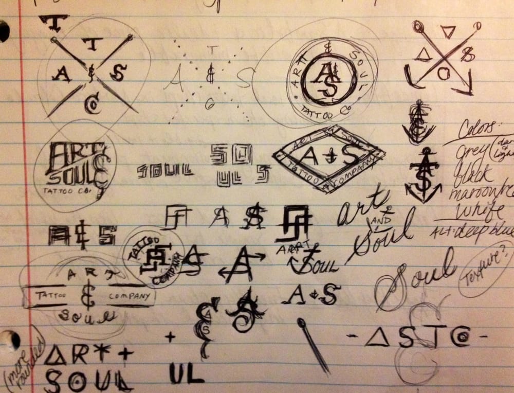 Art & Soul Tattoo Company Logos - image 1 - student project