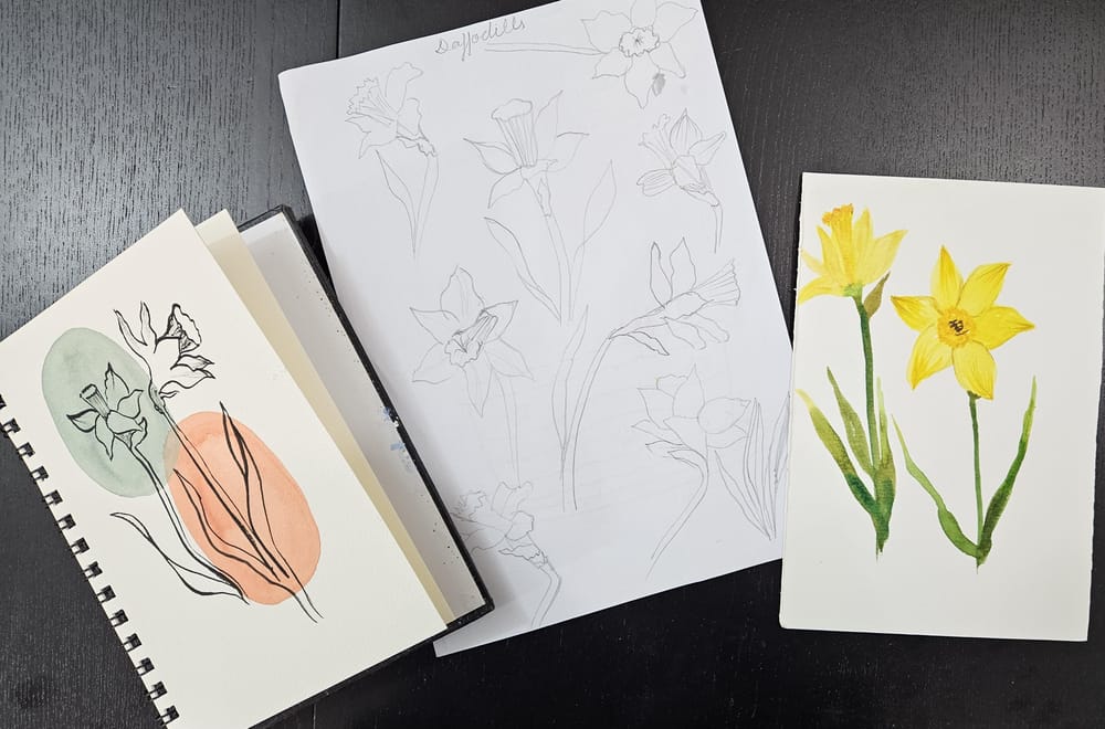 Botanical from live references - image 1 - student project