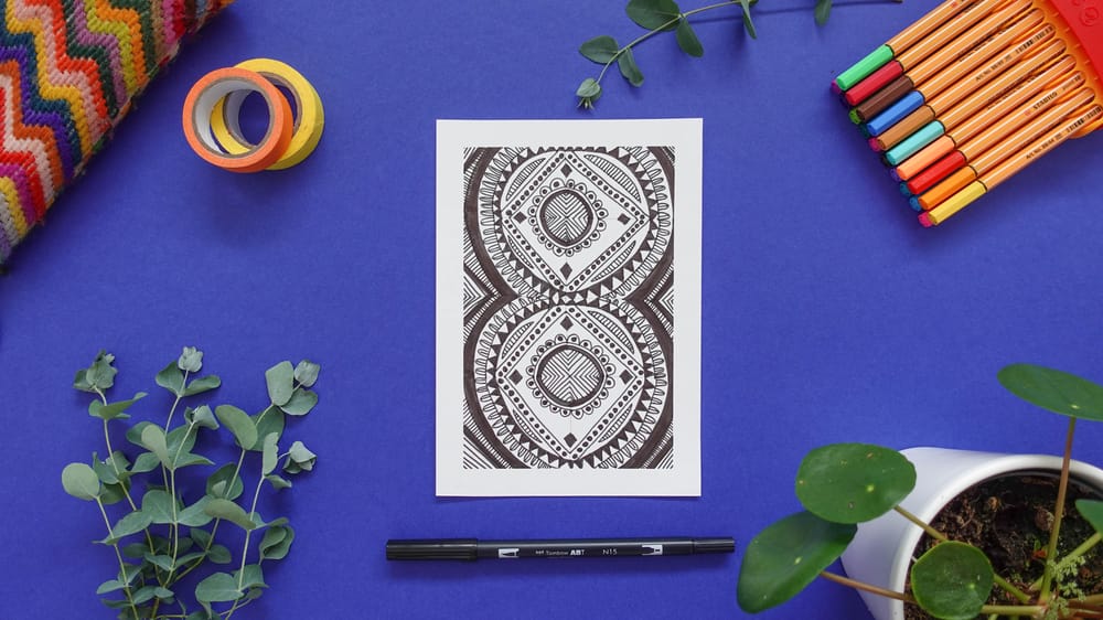 Drawing Patterns: 14 Days Of Mindful Drawing For Self-Care - image 6 - student project