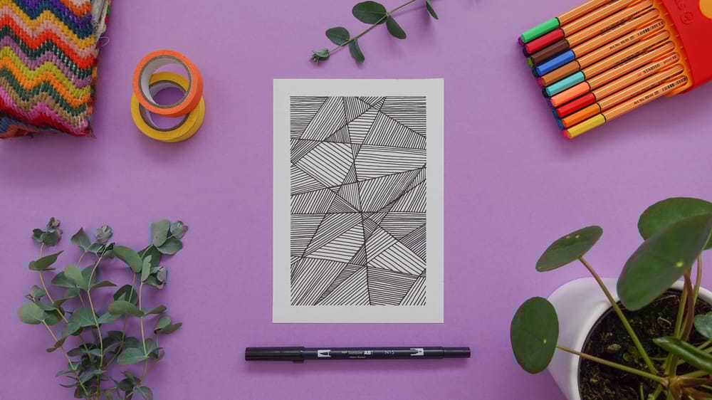 Drawing Patterns: 14 Days Of Mindful Drawing For Self-Care - image 7 - student project