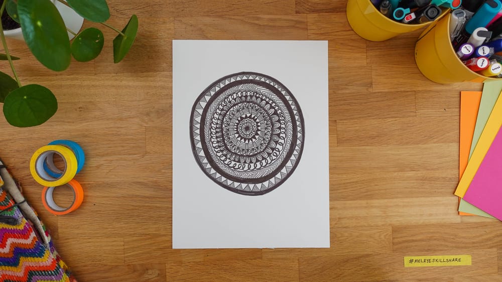 Practicing Mindful Drawing With Patterns - image 3 - student project