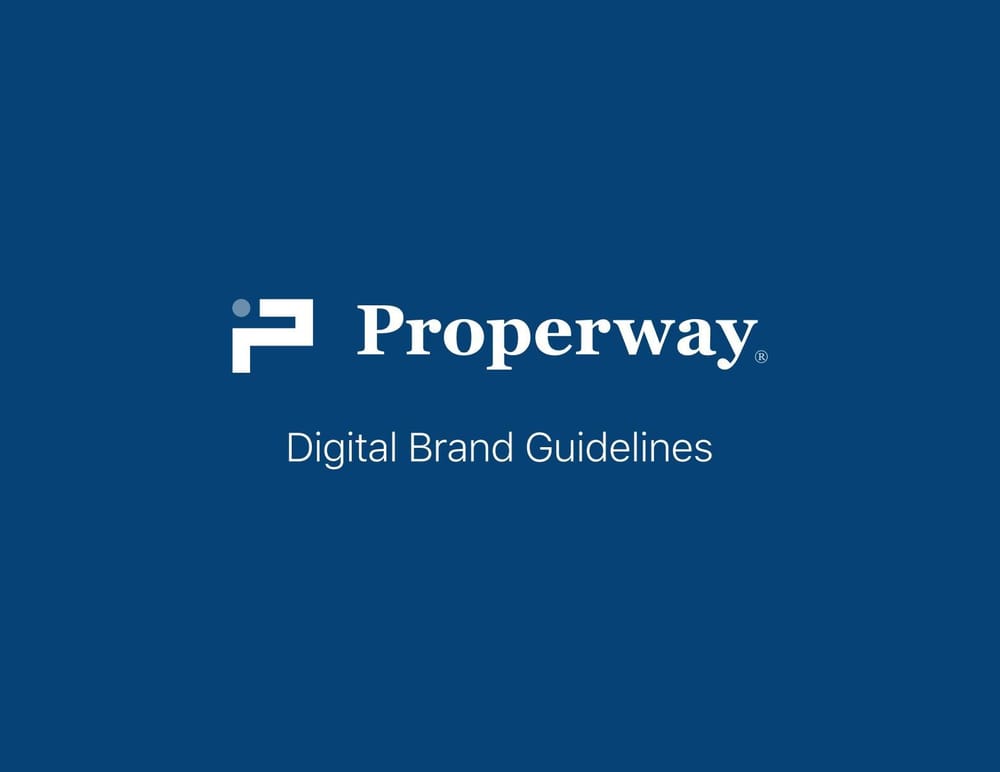 Properway brand styleguide - image 1 - student project