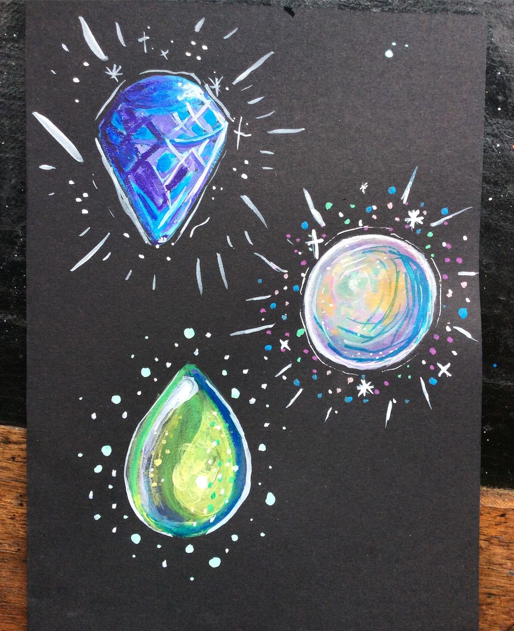 Attempting Crystals in Watercolour - image 3 - student project