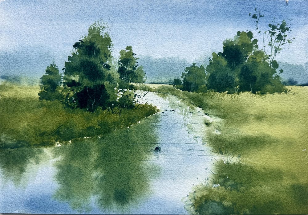 Loose watercolor landscapes - image 1 - student project