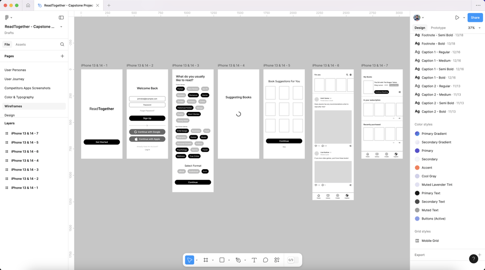 Wireframes for my app - image 1 - student project