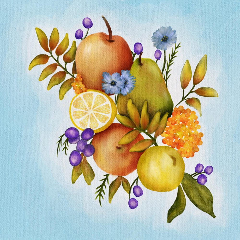 Watercolor Fruit Project - image 1 - student project