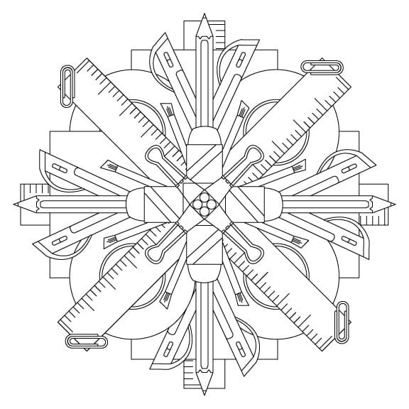 Stationery Mandala - image 1 - student project