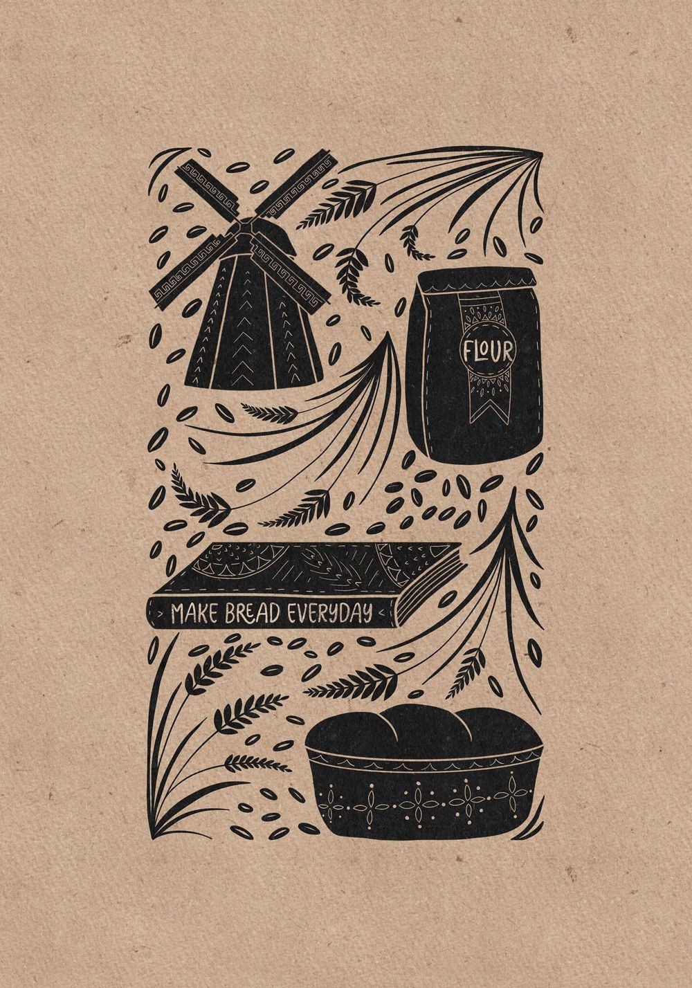 Moth folk illustration - image 2 - student project