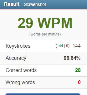29 Words per minute - image 1 - student project