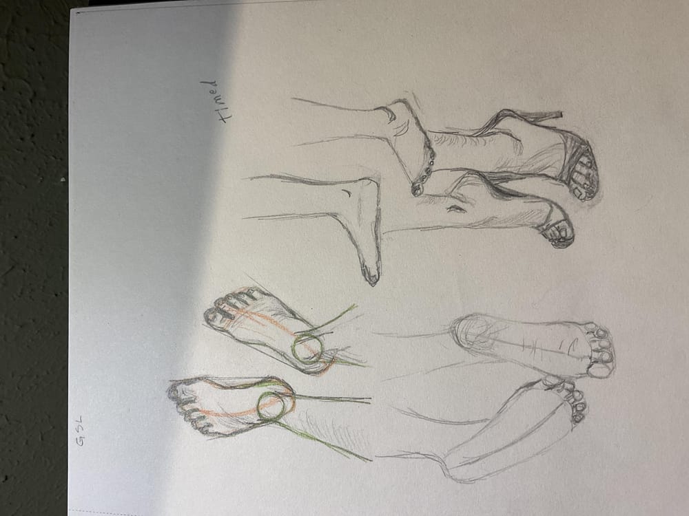 How to draw feet - image 1 - student project