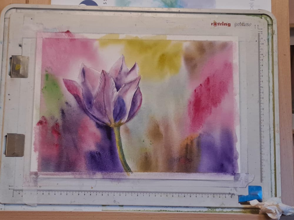 Watercolor florals - image 3 - student project