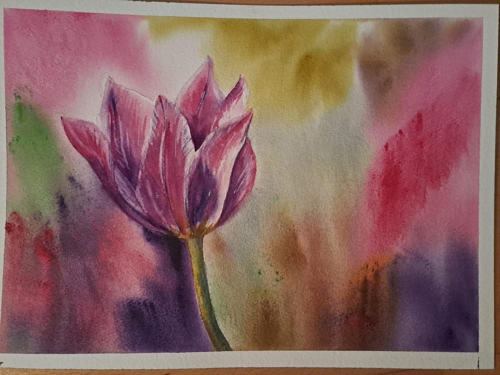 Watercolor florals - image 1 - student project