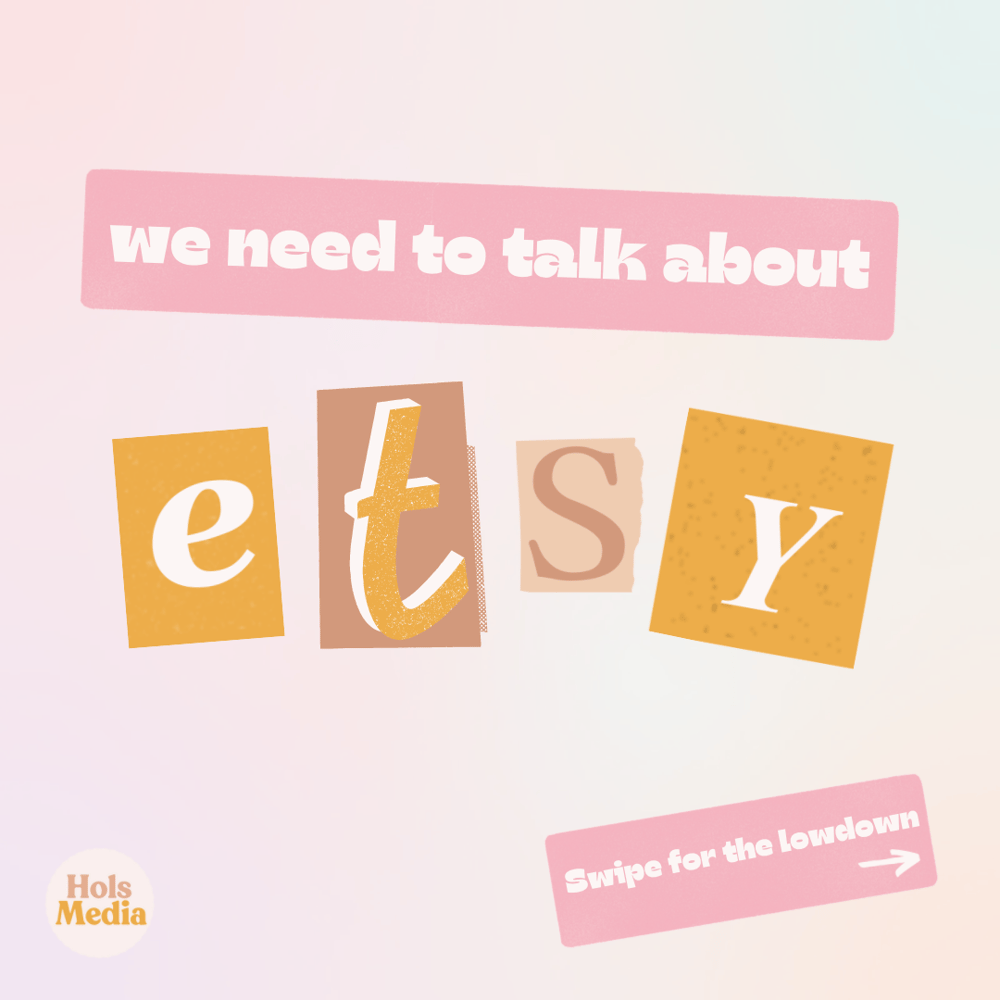 We need to talk about Etsy Infographic post Skillshare Student Project