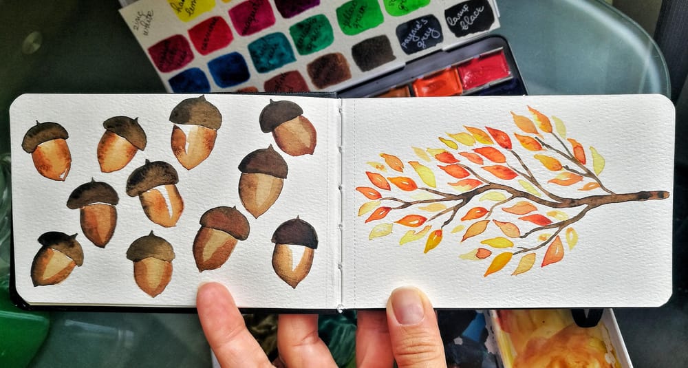 Autumn watercolors - image 2 - student project