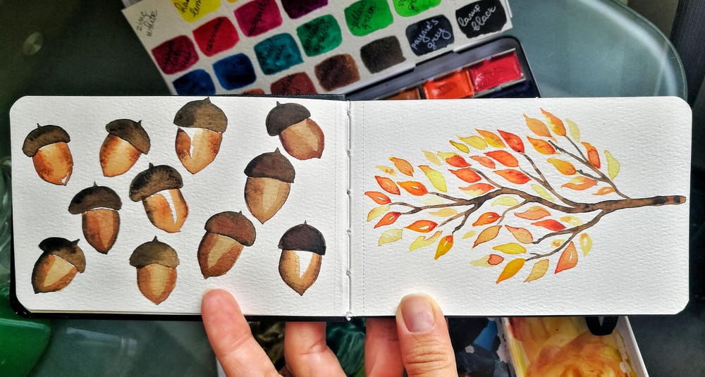 Autumn Watercolor Workbook