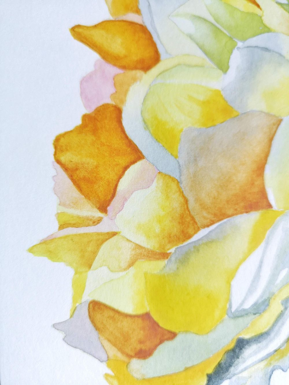 Watercolor Yellow Rose - image 2 - student project