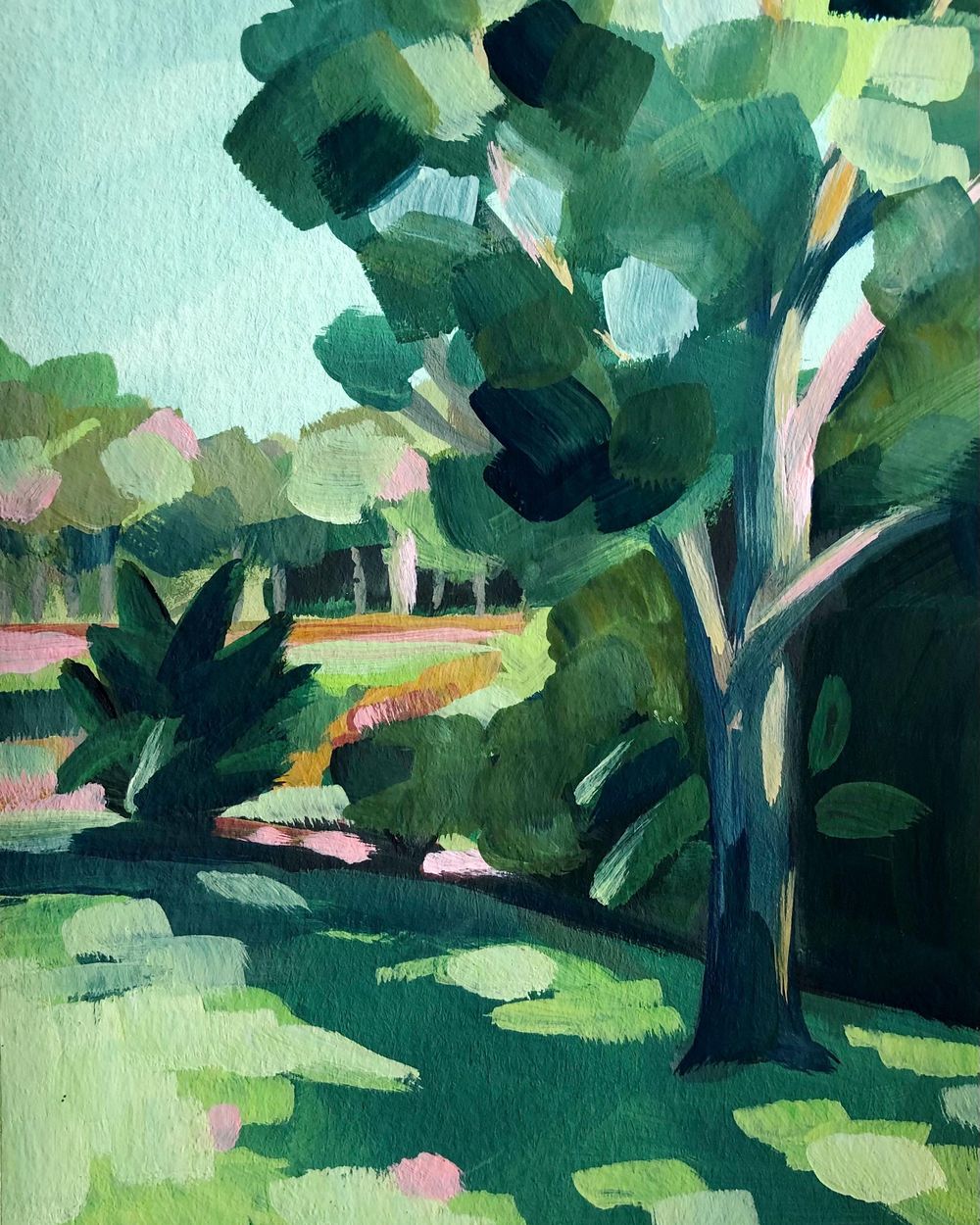 Gouache Landscape Sketches - image 2 - student project