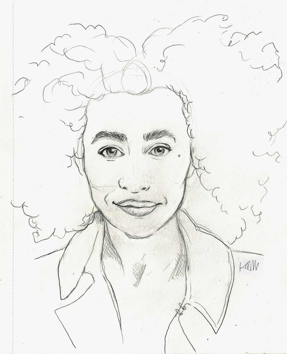 Minimalist Portrait in Pencil - image 2 - student project