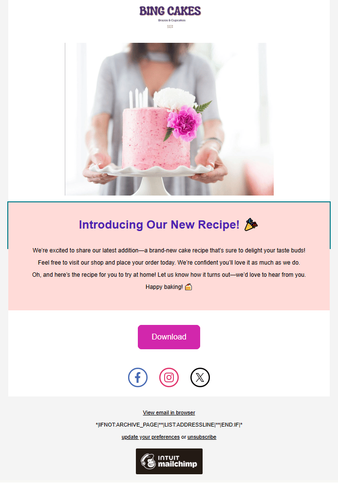 my first email template - image 1 - student project