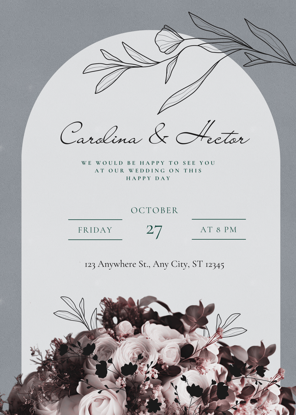 Wedding invitation - image 1 - student project