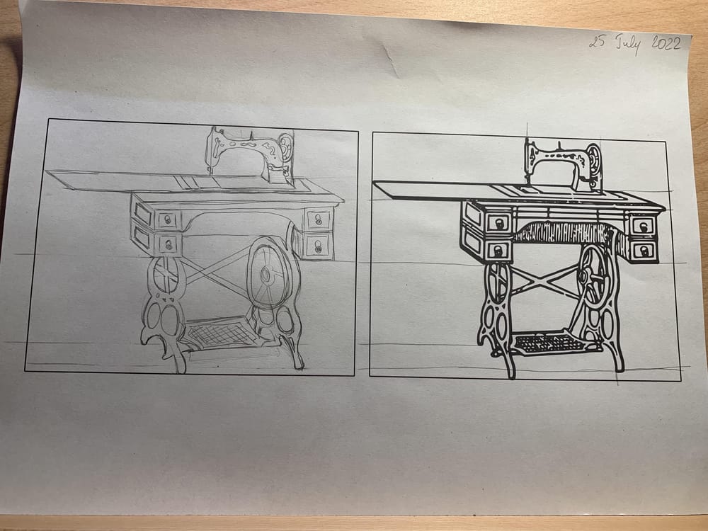 Sewing machine upside down Skillshare Student Project