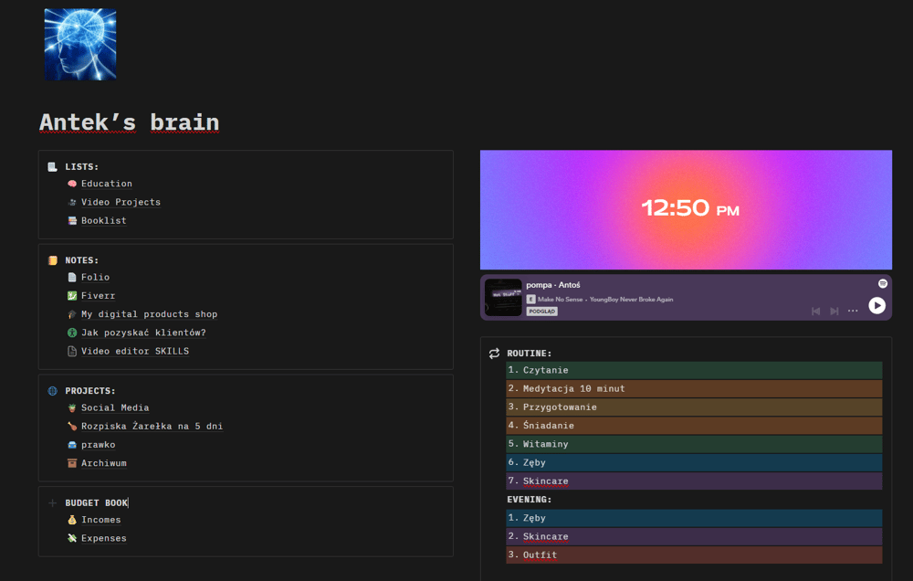 My personal chaotic dashboard - image 1 - student project