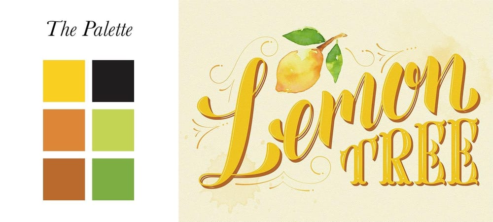 'Lemon Tree' Typographic Postcard - image 7 - student project