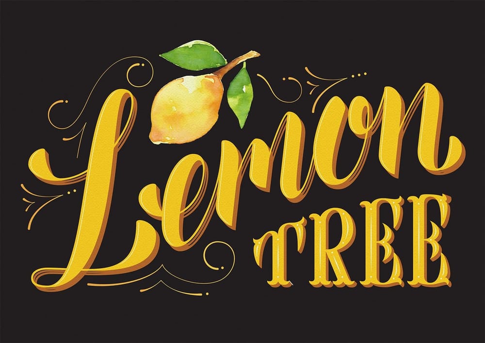'Lemon Tree' Typographic Postcard - image 8 - student project