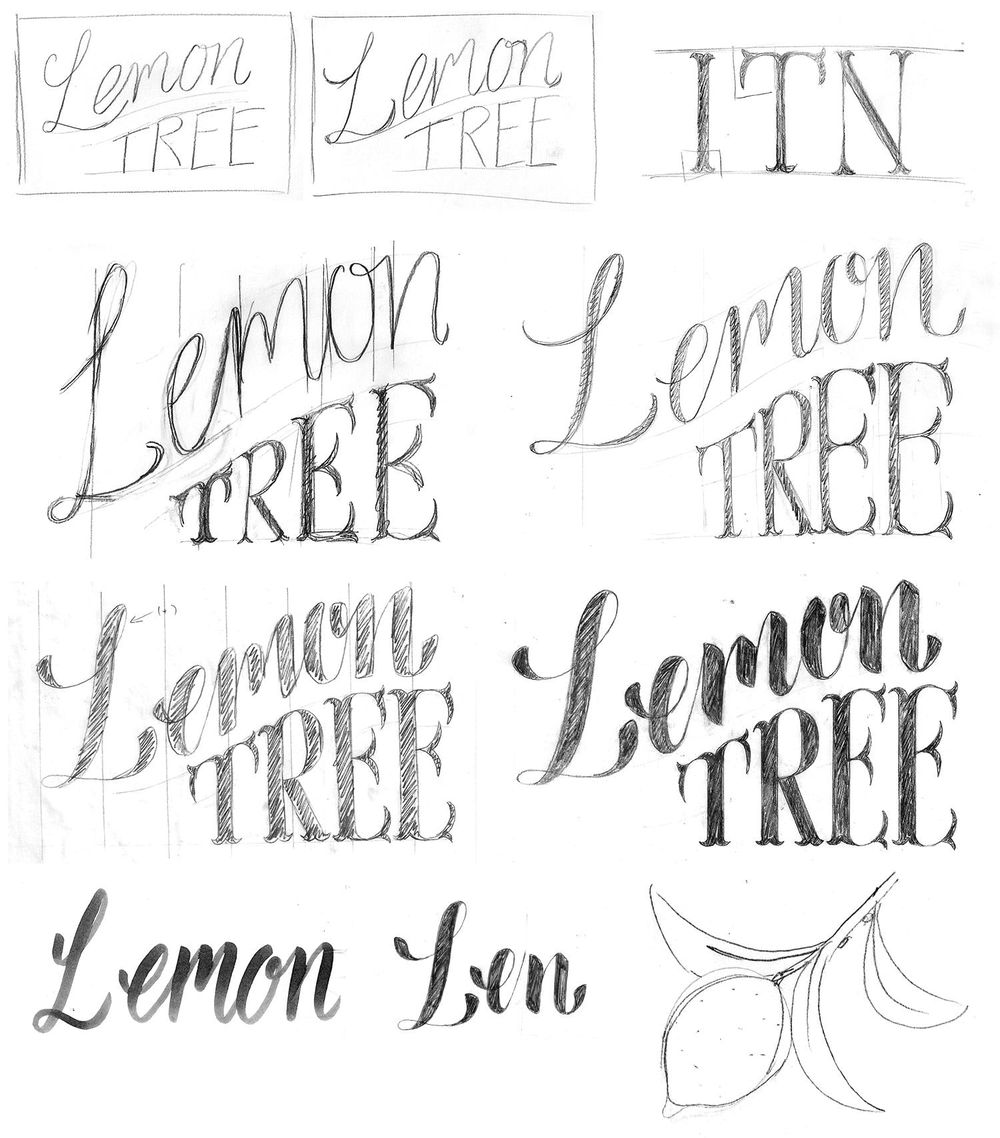 'Lemon Tree' Typographic Postcard - image 3 - student project