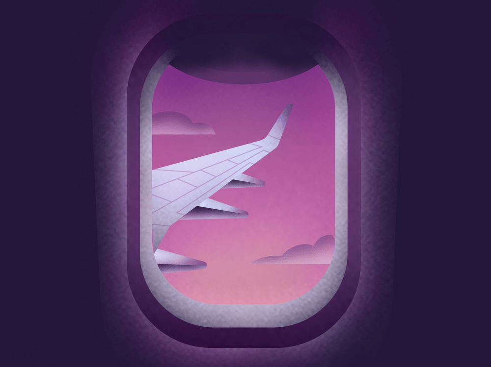 Plane window illustration - image 1 - student project
