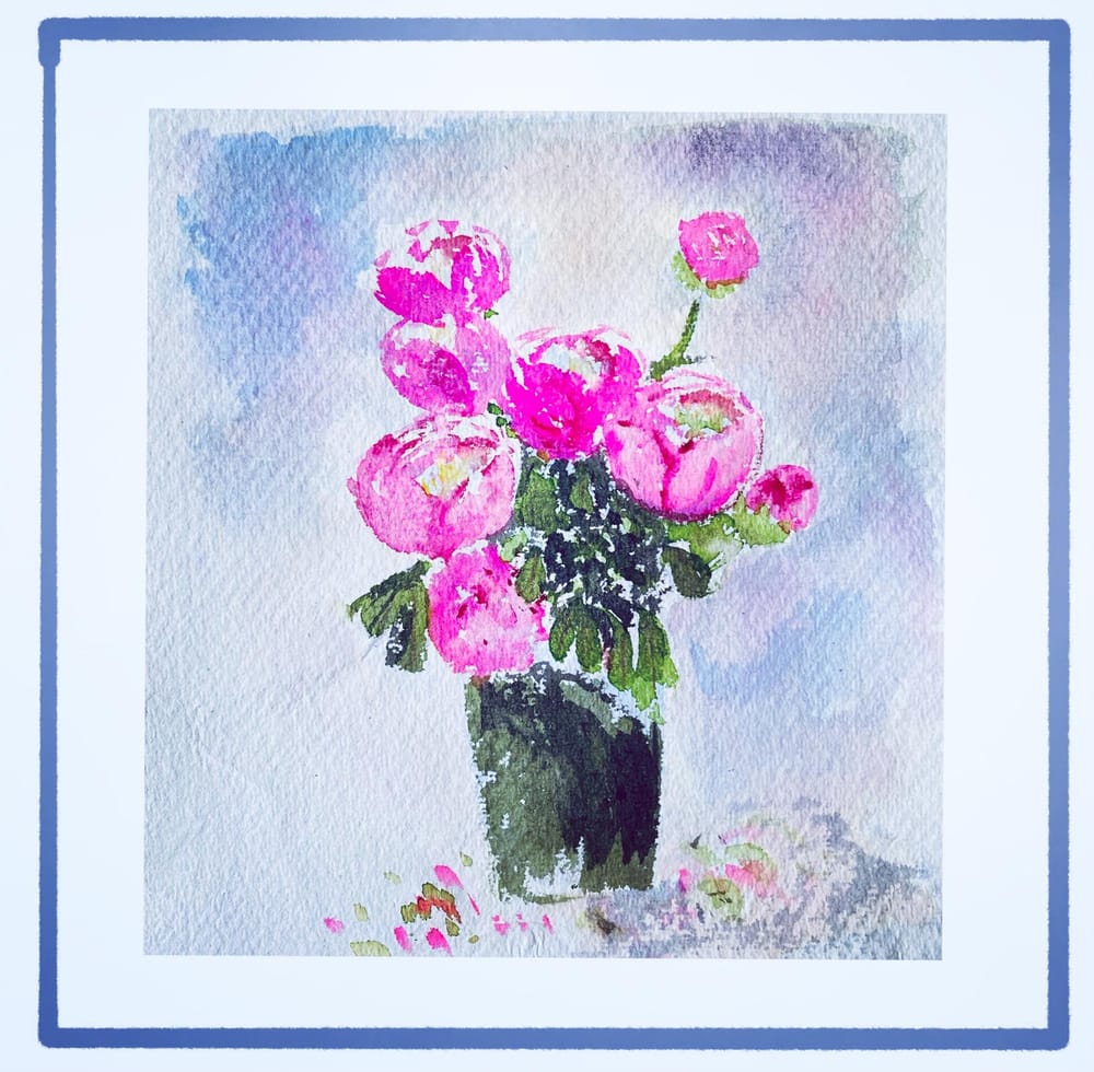 Watercolour florals - image 1 - student project