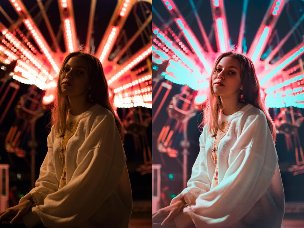 Low light portraits in an amusement park - image 2 - student project
