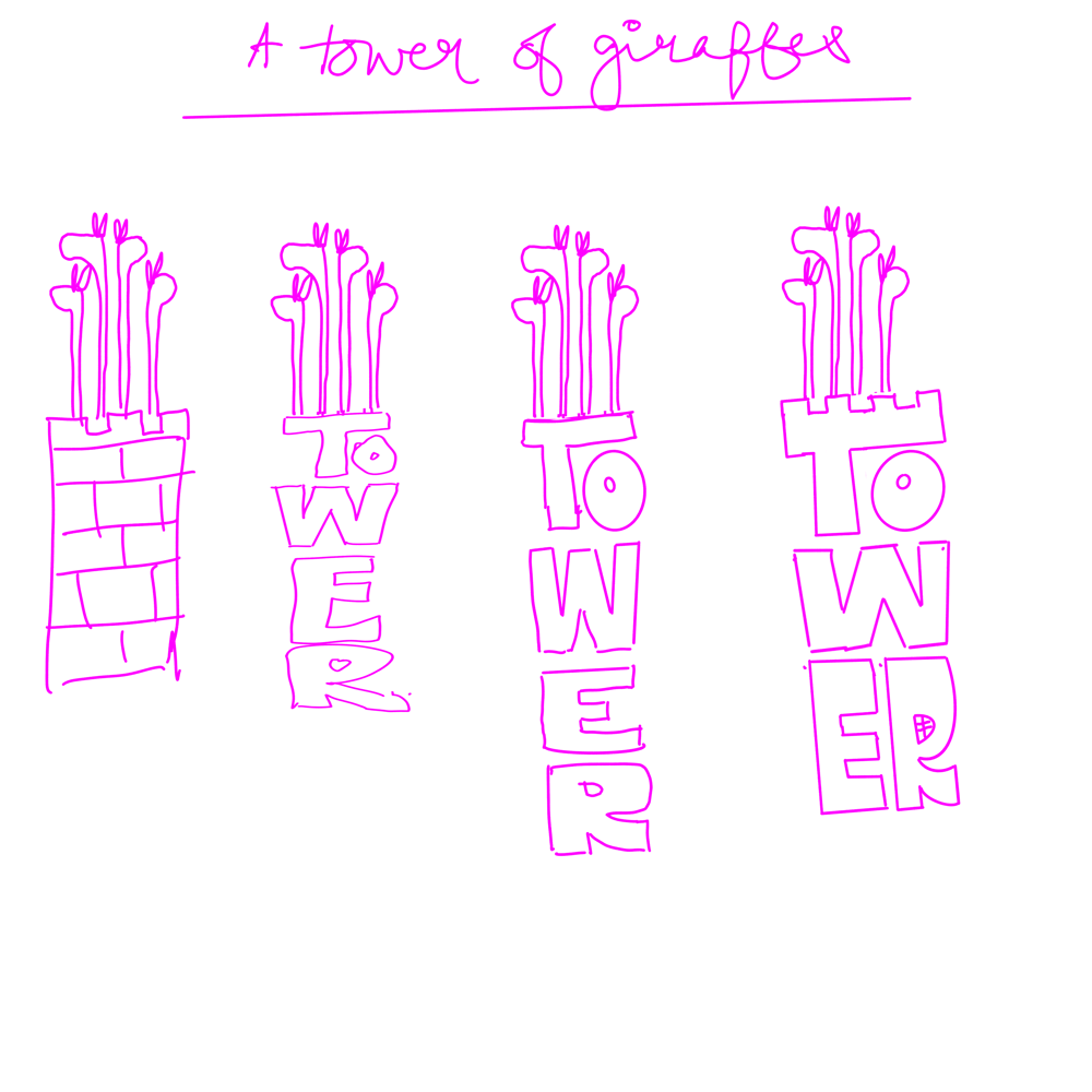 a tower of giraffes - image 1 - student project
