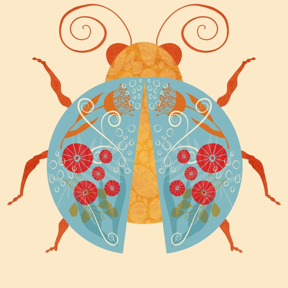 Modern Folk Art Insect Illustrations in Affinity Designer for iPad - image 1 - student project