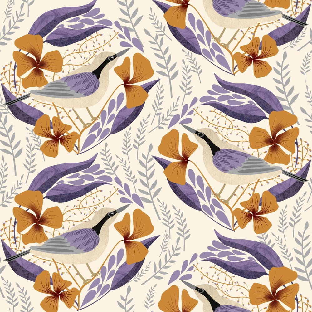 Surface pattern design: ogee pattern in Affinity Designer - image 4 - student project