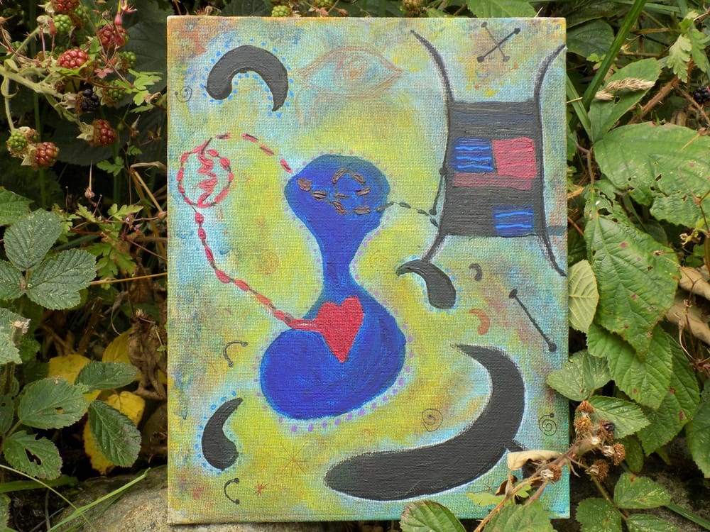 Melanie tries to make two abstract paintings, gets greedy for art and ends up with twice as many. - image 2 - student project