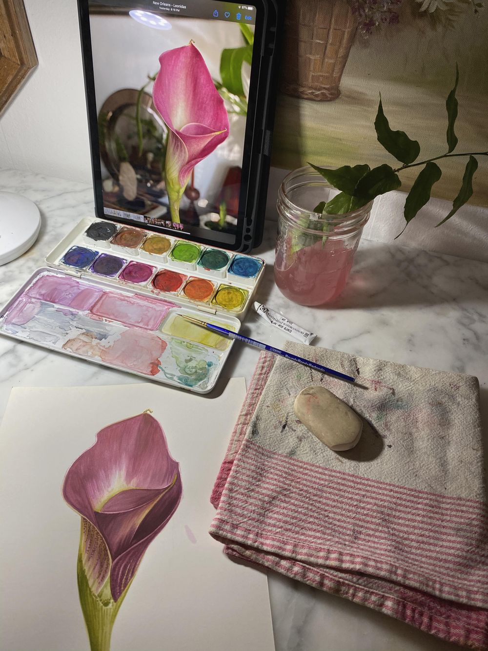 Watercolor Calla Lily - image 2 - student project