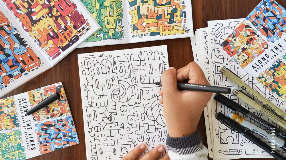 Along the Lines | Colorful Abstract Doodles - image 1 - student project