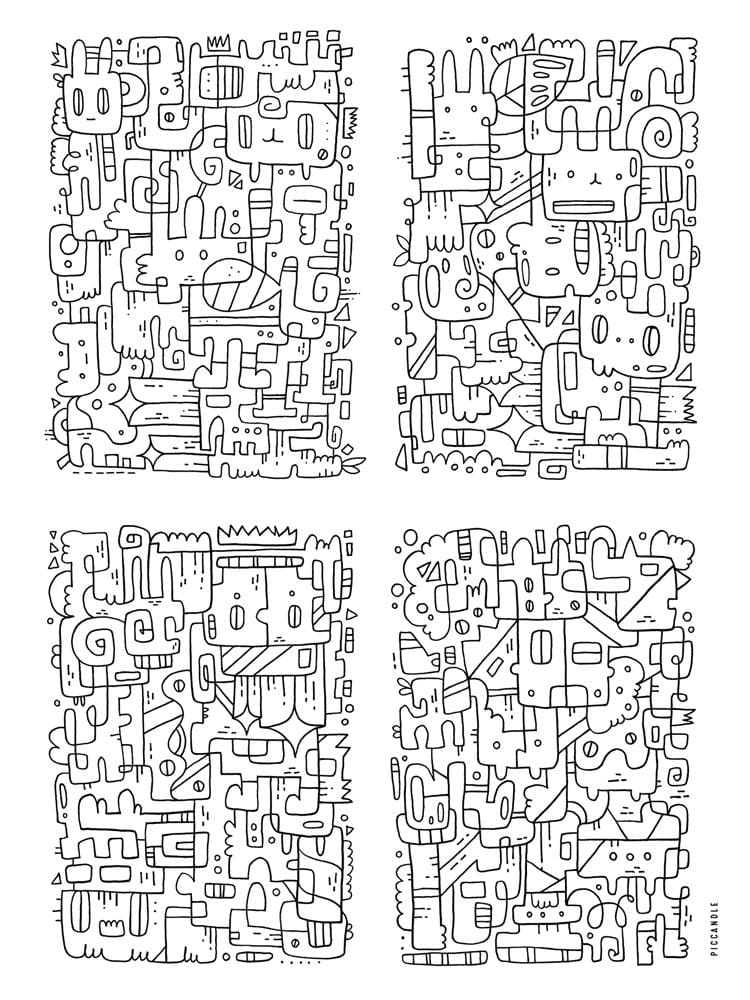 Along the Lines | Colorful Abstract Doodles - image 5 - student project