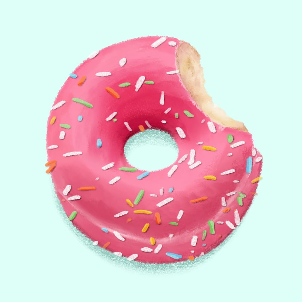 Food illustration - donut - image 1 - student project