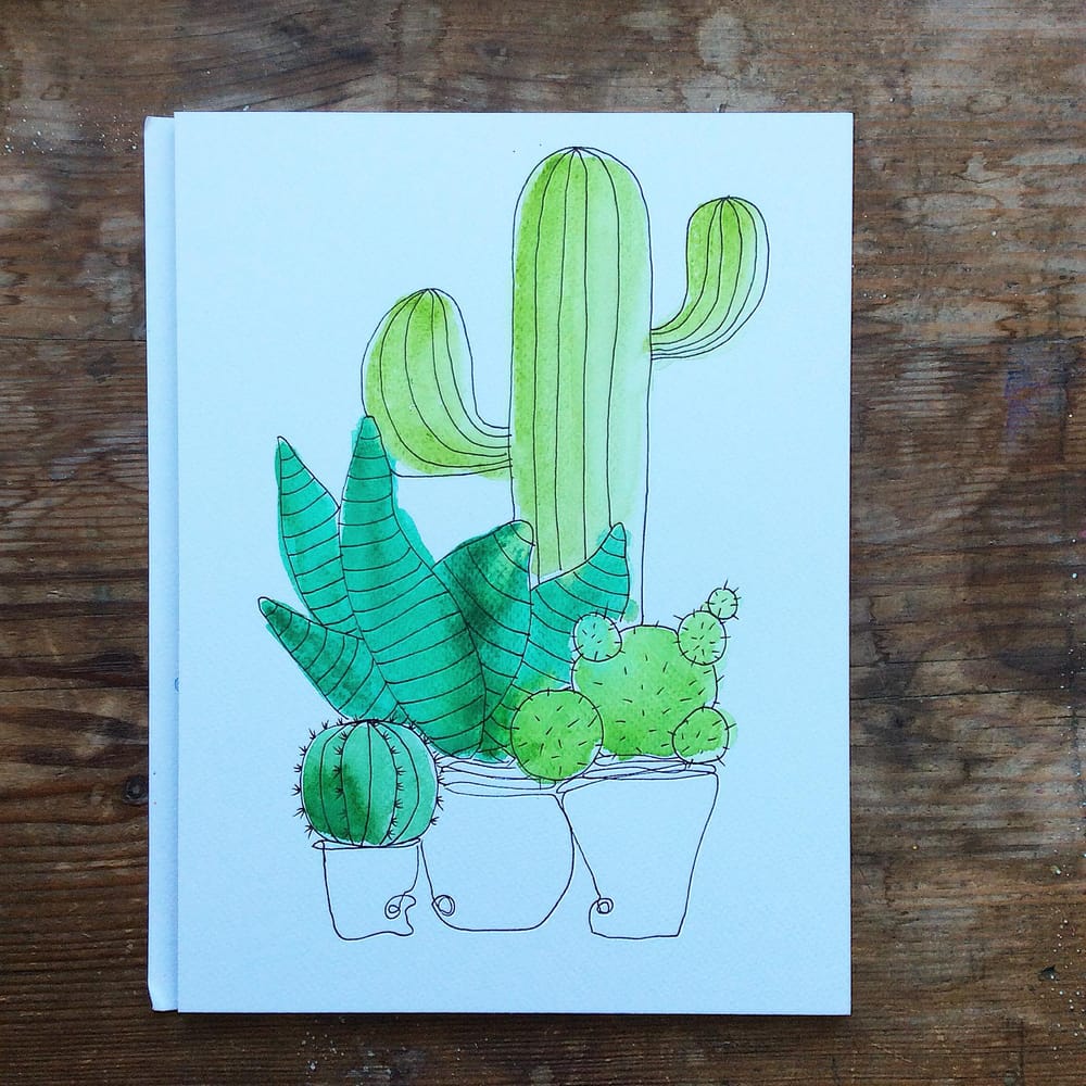 Cacti pattern - image 1 - student project