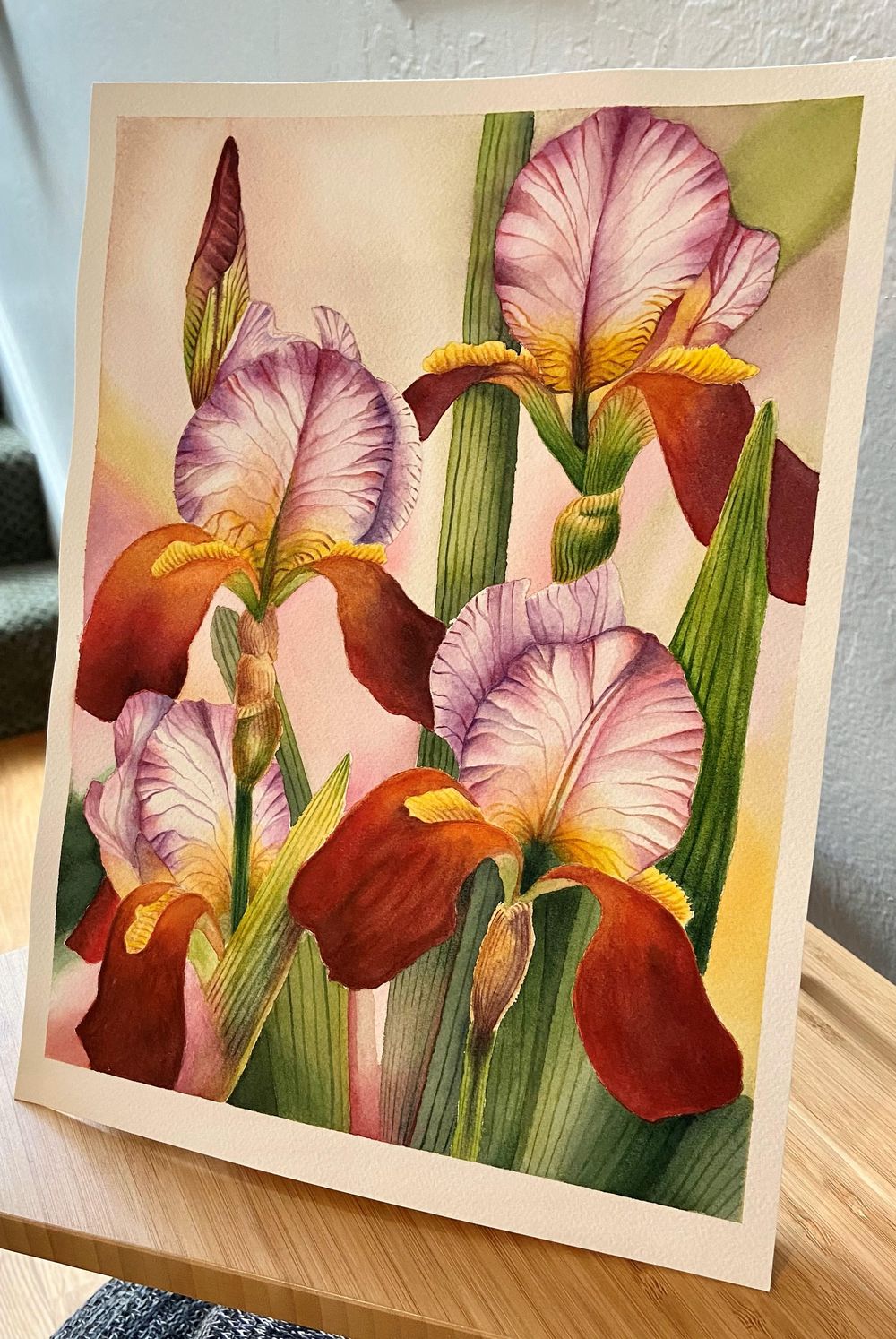 Watercolor Graceful Irises - image 2 - student project