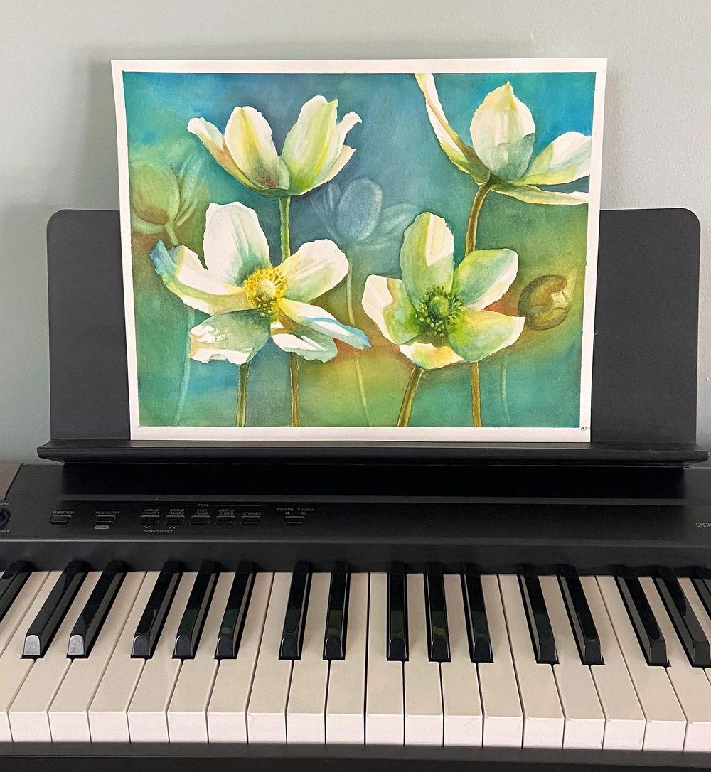 Watercolor Anemones - image 2 - student project