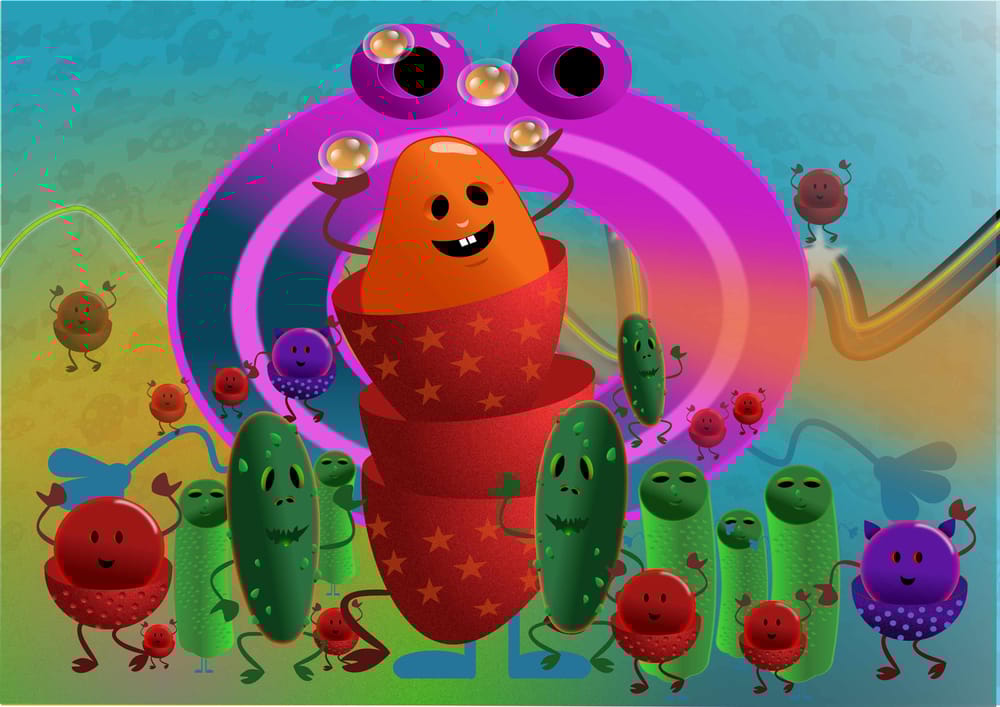 Vector illustration, dancing pastry - image 1 - student project