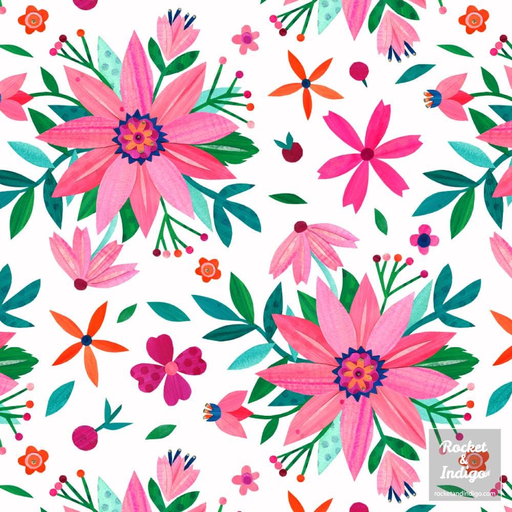 Pink Flower Collage (example project) - image 1 - student project
