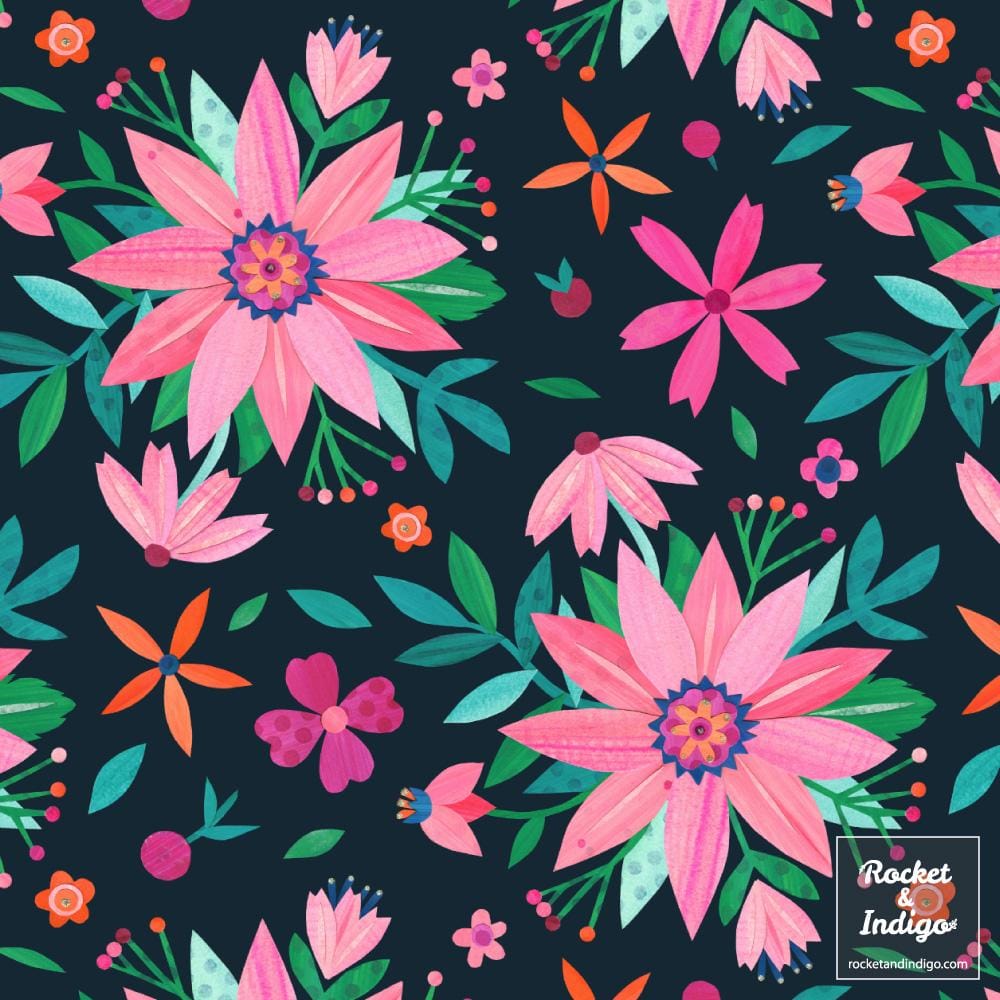 Pink Flower Collage (example project) - image 2 - student project