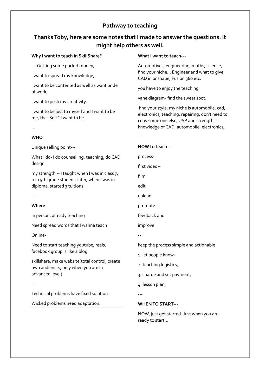 Pathway to teaching - image 1 - student project