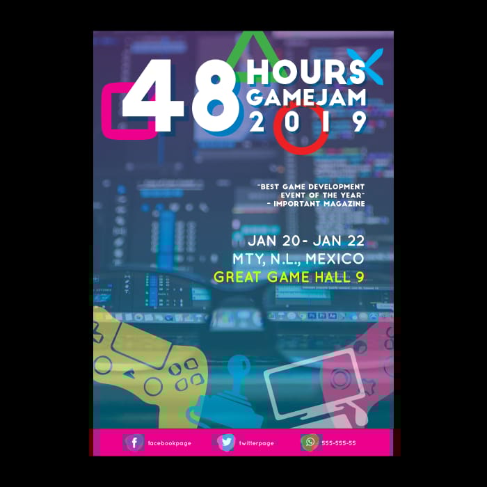 Game Jam Poster Layout Design - image 5 - student project