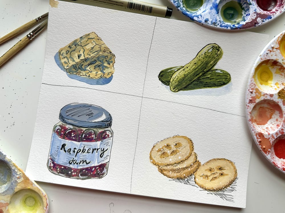 Charcuterie Snacks Food Illustration - image 1 - student project